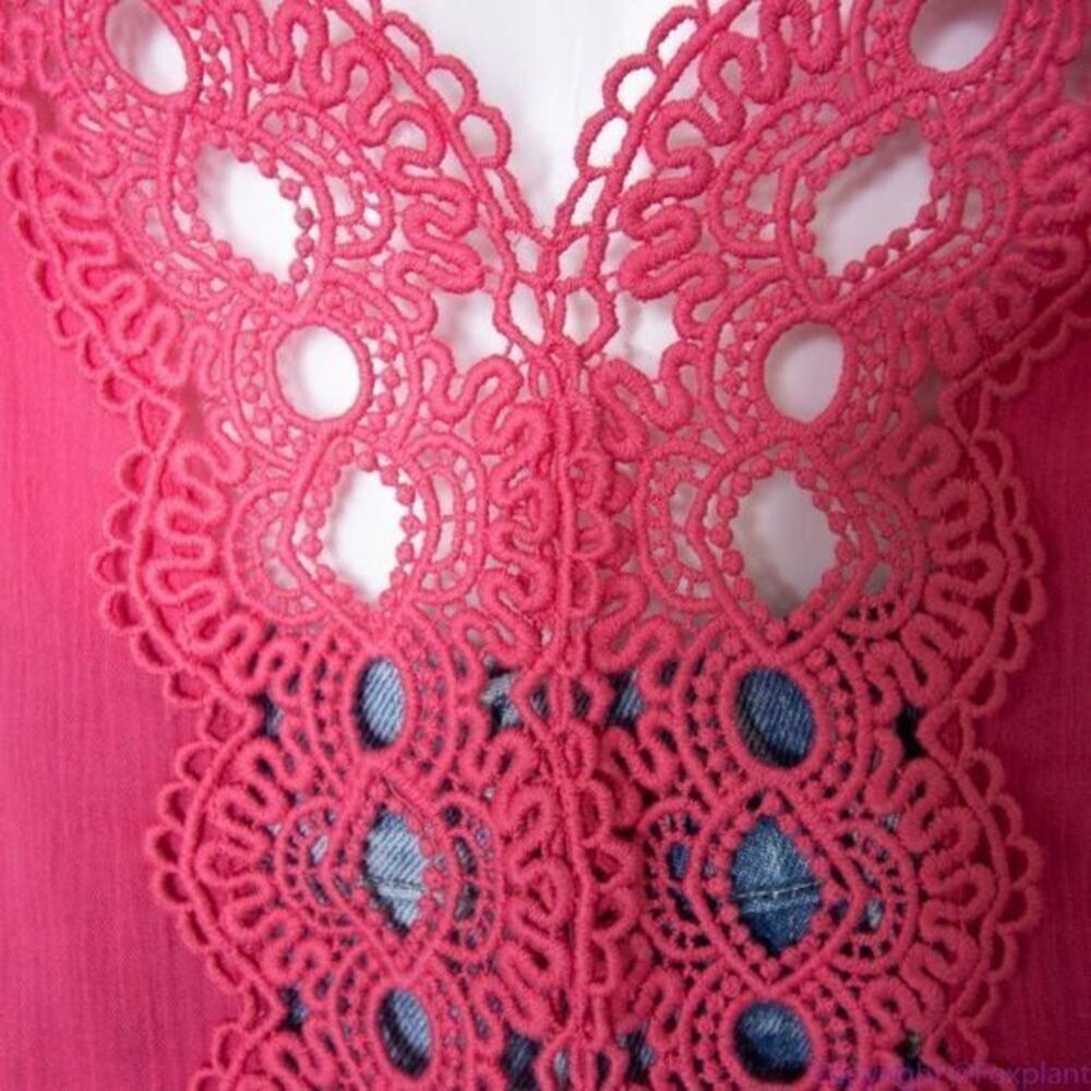 La Blanca pointelle cotton pink tunic, coverup size M‎ - Picture 14 of 16